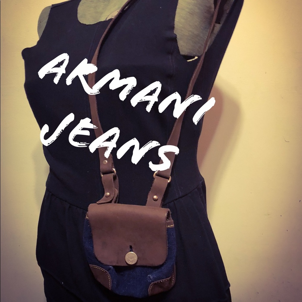 ARMANI JEANS Genuine Leather Small Pouch!